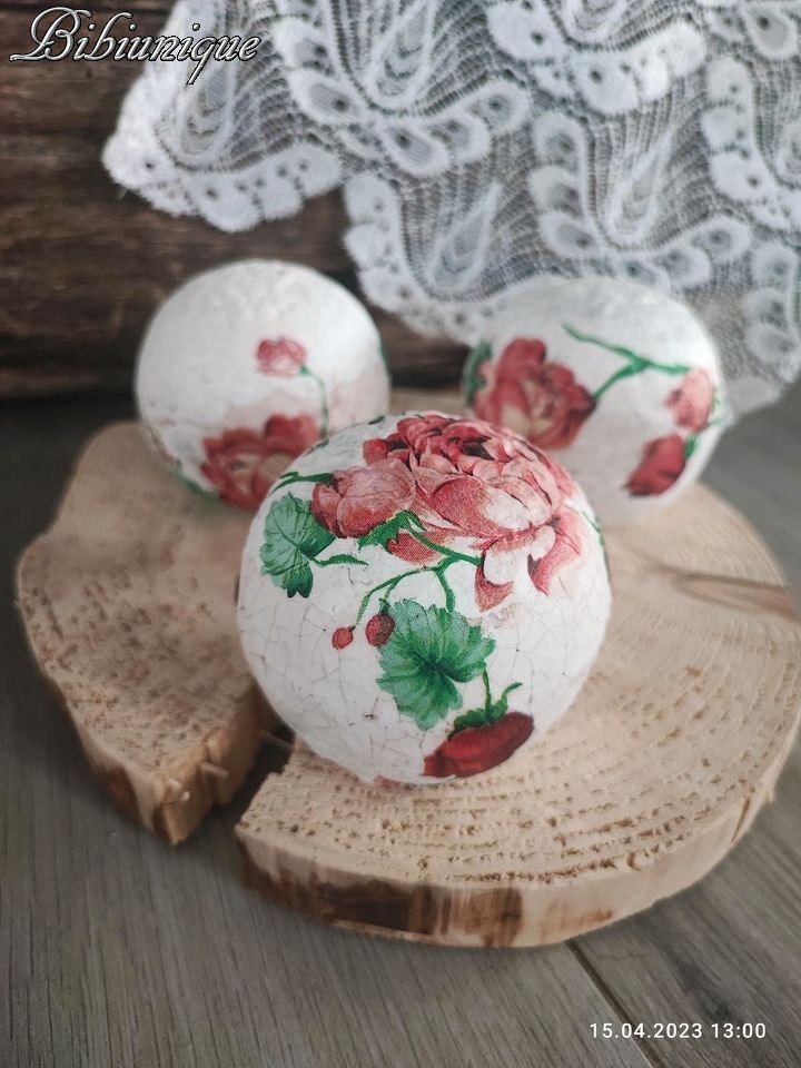 3er Set Tonkugeln